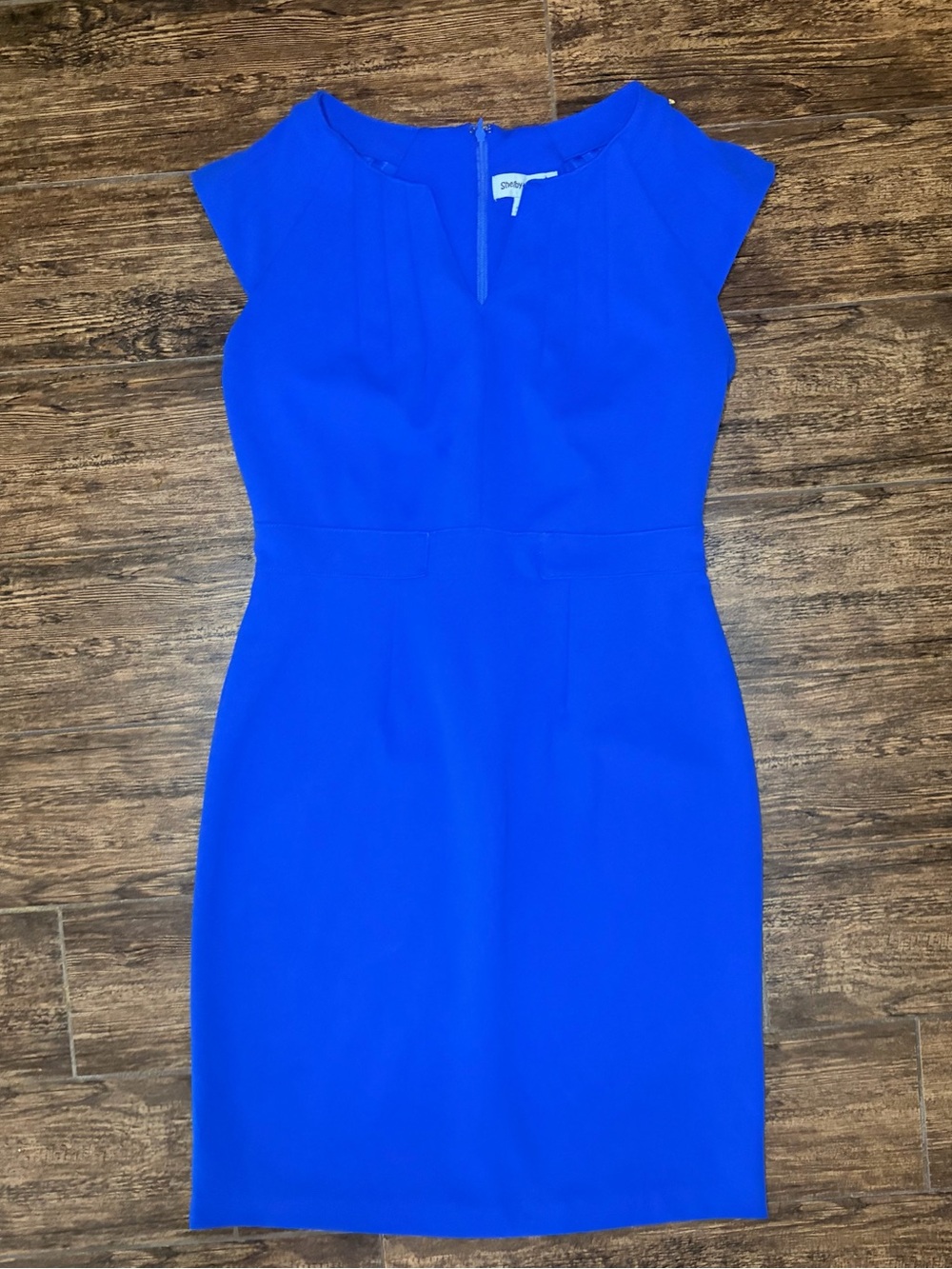 Shelby & Palmer Electric Blue Cap-Sleeve Sheath Dress